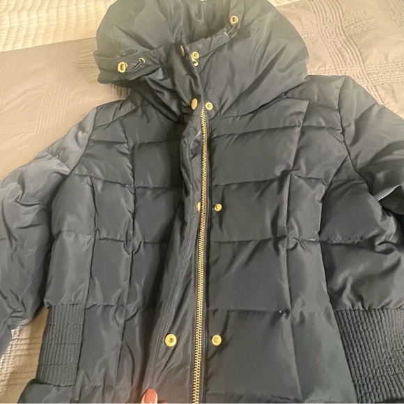 Cole Haan Jacket Womens Signature Hooded Down Blend Coat Navy Puffer Size Small - Picture 13 of 16